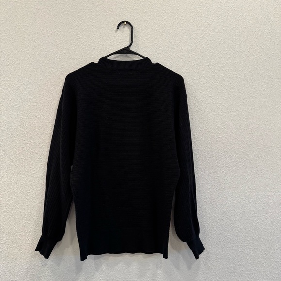 LPA Leona Sweater Size SM‎ Black Ribbed Neutral Casual Minimal Revolve Office - Picture 3 of 11